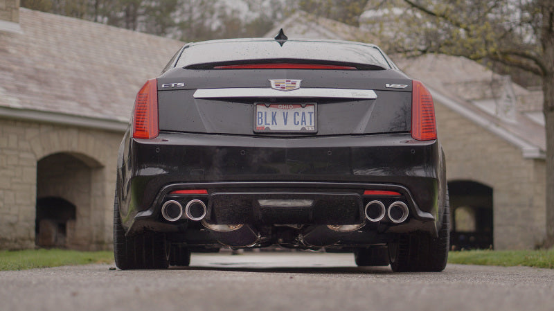 Silencieux turbo à double mode avec embouts de 4 po pour berline Cadillac CTS-V 2016-18 en acier inoxydable