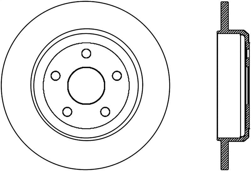 Disque de frein sport fendu StopTech 11-17 Jeep Grand Cherokee (sauf SRT8)