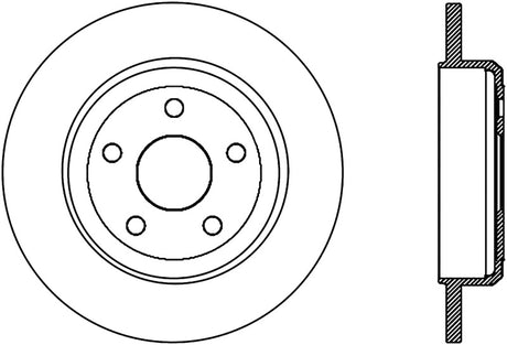 Disque de frein sport fendu StopTech 11-17 Jeep Grand Cherokee (sauf SRT8)
