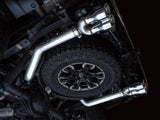 AWE Tuning 22-23 GMC Sierra 1500 AT4X 6.2L 0FG Catback Split Dual (pare-chocs plat) - Embouts chromés argentés