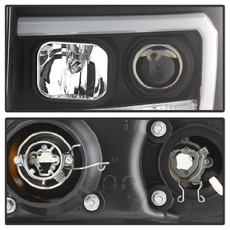 Phares de projecteur Spyder GMC Sierra 1500/2500/3500 07-13 V2 - Noir PRO-YD-GS07V2-LBDRL-BK