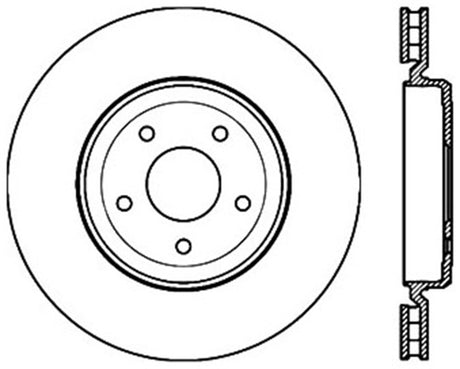 Rotor CRYO fendu arrière gauche StopTech Power Slot 06-10 Corvette (Z06) / 10 Corvette Grand Sport