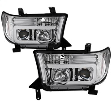 Phares de projecteur DRL à barre lumineuse Spyder 07-13 Toyota Tundra V2 - Chrome (PRO-YD-TTU07V2-LB-C)