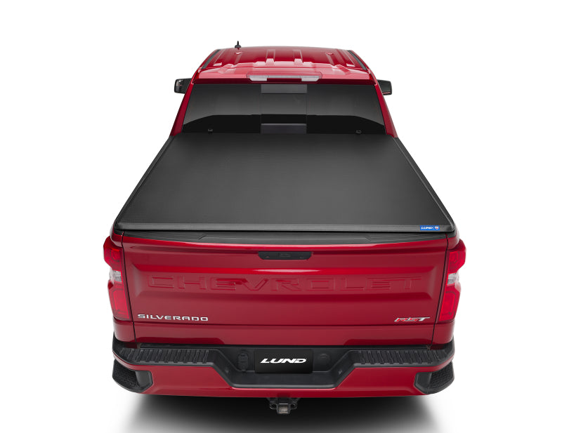 Lund 2020 Chevy Silverado 2500HD/3500HD (8ft. Bed w/o Side Boxes) Hard Fold Tonneau Cover - Black