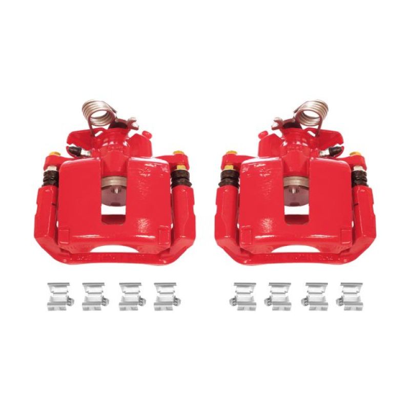 Étriers arrière rouges Power Stop 13-17 Ford Explorer avec supports - Paire
