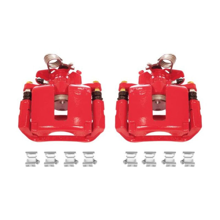 Étriers arrière rouges Power Stop 13-17 Ford Explorer avec supports - Paire