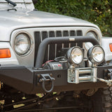 Inserts de calandre en billettes Rugged Ridge noirs pour Jeep Wrangler 97-06
