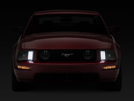 Raxiom 05-09 Ford Mustang avec phares halogènes - Boîtier noir (lentille transparente) (pas de GT500)