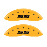 Couvre-étriers MGP 2 gravés Silverado SS finition jaune noir Char 10 Chevy Silverado 1500