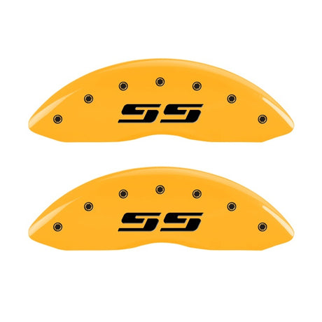 Couvre-étriers MGP 2 gravés Silverado SS finition jaune Blk Char 05 Chevy Silverado 1500