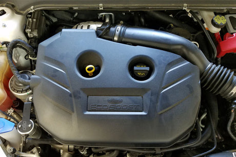Séparateur d'huile côté passager J&amp;L 13-19 Ford Fusion 2.0L EcoBoost 3.0 - Anodisé transparent