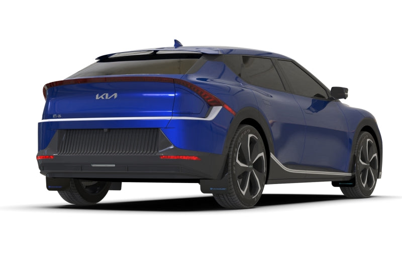 Rally Armor 22-25 Kia EV6 Black UR Mud Flap White Logo