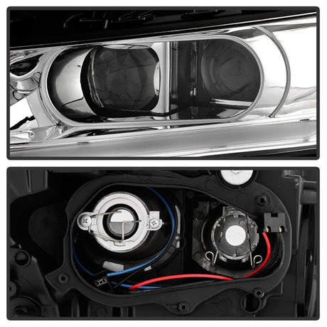 Phares halogènes DRL Proj xTune 14-18 pour Chevy Impala (sauf Limited) - Chrm (PRO-JH-CIM15-LB-C)