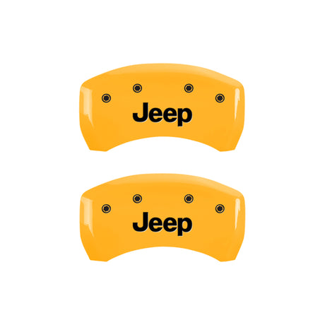 Couvre-étriers MGP 4 gravés avant et arrière JEEP finition jaune noir ch