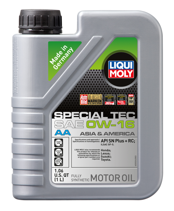 Huile moteur LIQUI MOLY Special Tec AA SAE 0W16 1L