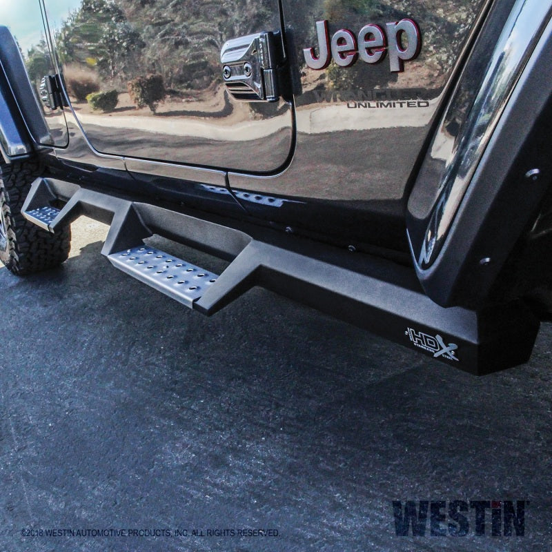 Westin/HDX 2018 Jeep Wrangler JL Unlimited Drop Nerf Step Bars - Textured Black