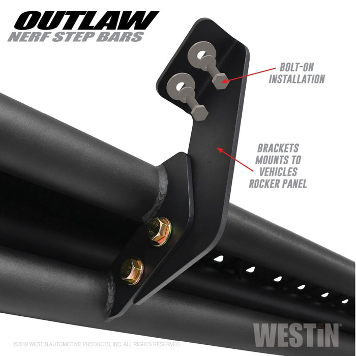 Marchepieds Westin 14-18 Chevrolet/GMC Silv/Seirra 1500 Double Cab Outlaw Nerf