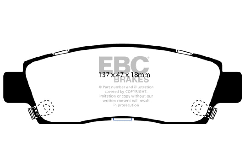 Plaquettes de frein arrière EBC 07+ Buick Enclave 3.6 Greenstuff