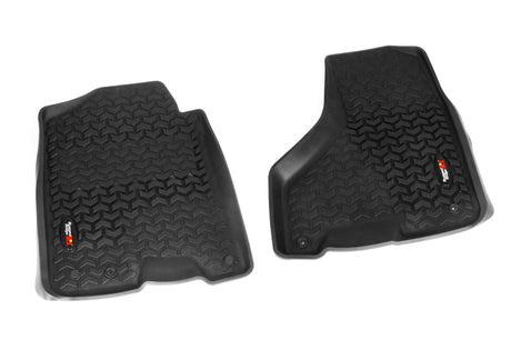 Revêtement de plancher avant Rugged Ridge noir pour Dodge Ram 1500/2500/3500 Crew Cab 2009-2018