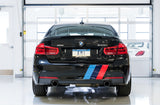 Échappement arrière AWE Tuning BMW F3X 340i Touring Edition - Embouts chromés argentés (90 mm)