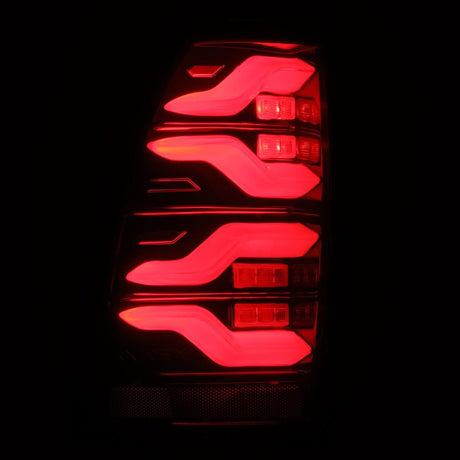 Feux arrière à LED AlphaRex 05-15 Toyota Tacoma LUXX noir/rouge avec lumière active/signal séquentiel