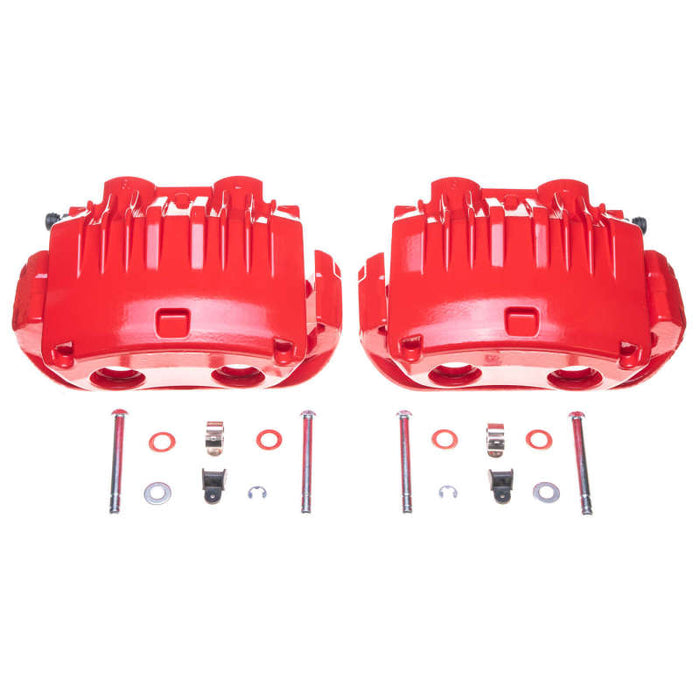 Étriers avant rouges Power Stop 94-98 Ford Mustang avec supports - Paire