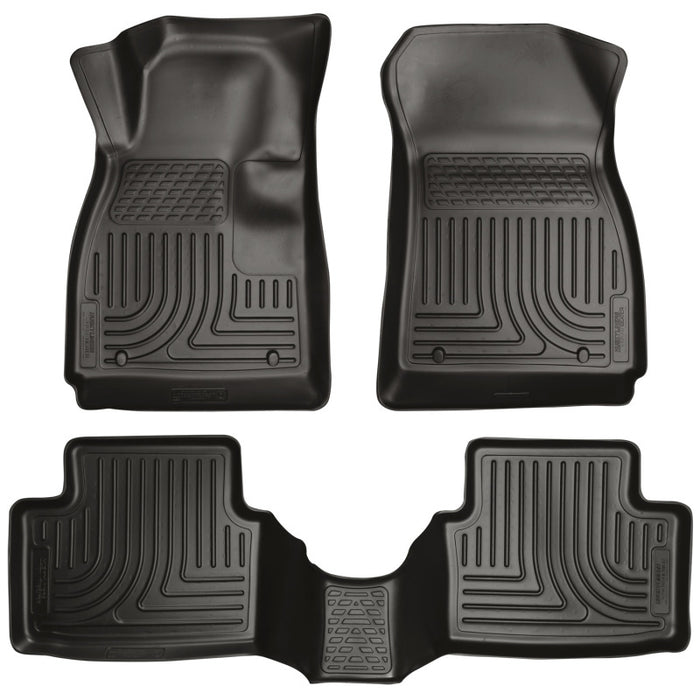 Revêtements de sol noirs Husky Liners 11-12 Ford Fiesta WeatherBeater Combo