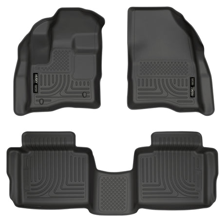Revêtements de sol noirs Husky Liners 10-13 Ford Taurus WeatherBeater Combo