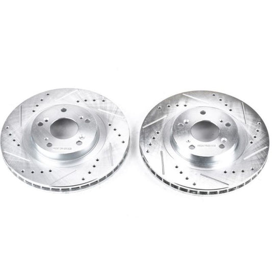 Power Stop 13-15 Acura ILX Front Evolution Drilled & Slotted Rotors - Pair