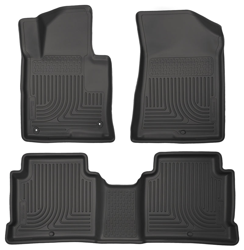 Revêtements de sol avant et 2e siège noirs Husky Liners 2015 Hyundai Sonata Weatherbeater