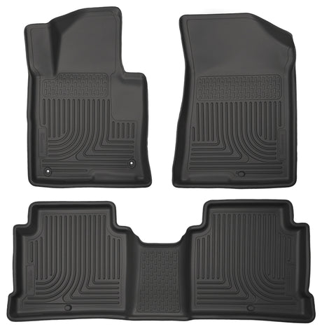 Revêtements de sol avant et 2e siège noirs Husky Liners 2015 Hyundai Sonata Weatherbeater