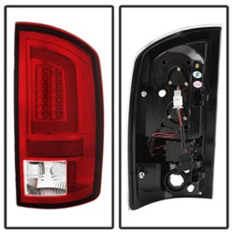 Feux arrière à LED Spyder 07-09 Dodge Ram 2500/3500 V3 - Rouge transparent (ALT-YD-DRAM06V3-LBLED-RC)