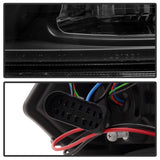Spyder Dodge Ram 13-15 Projector Headlights Light Bar DRL Black PRO-YD-DR13-LBDRL-BK