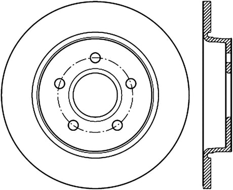 Rotor arrière droit fendu StopTech 13 pour Ford Focus ST