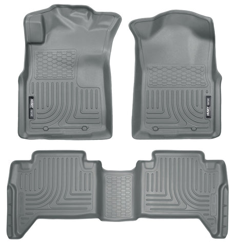 Revêtements de sol gris Husky Liners 05-13 Toyota Tacoma WeatherBeater Combo