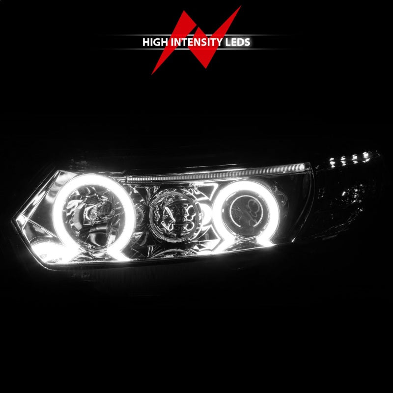 ANZO 2006-2011 Honda Civic Projector Headlights w/ Halo Chrome (CCFL)