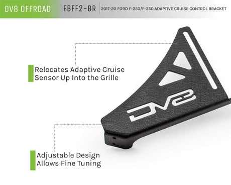 Support de relocalisation du régulateur de vitesse adaptatif DV8 Offroad 2017+ Ford F/250/350