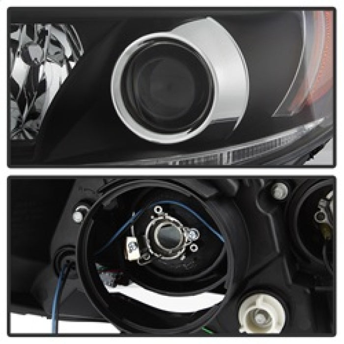 Phares de projecteur Spyder 2015-2017 Toyota Sienna - DRL LED - Noir PRO-YD-TSEN15-DRL-BK