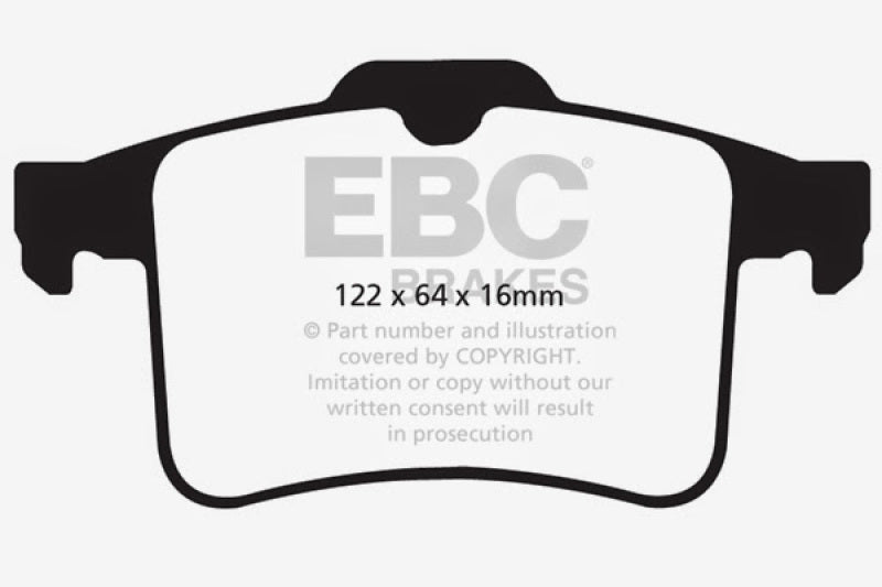 EBC 10-15 Jaguar XF 5.0 Supercharged (470) Yellowstuff Rear Brake Pads