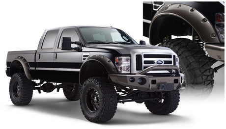 Élargisseurs de style découpé Bushwacker 08-10 Ford F-250 Super Duty 2 pièces - Noir