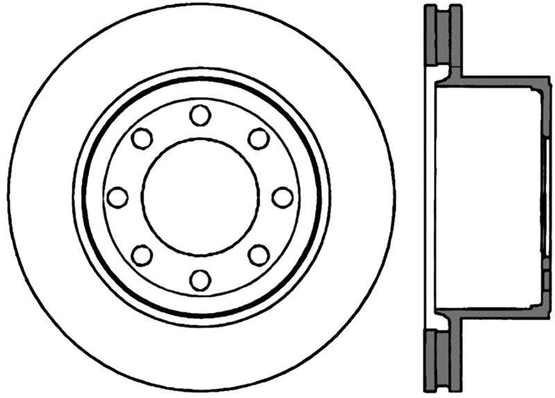 StopTech Power Slot 05-11 Ford F250/F350 PU 2WD/4WD Rear Right Slotted CRYO-STOP Rotor