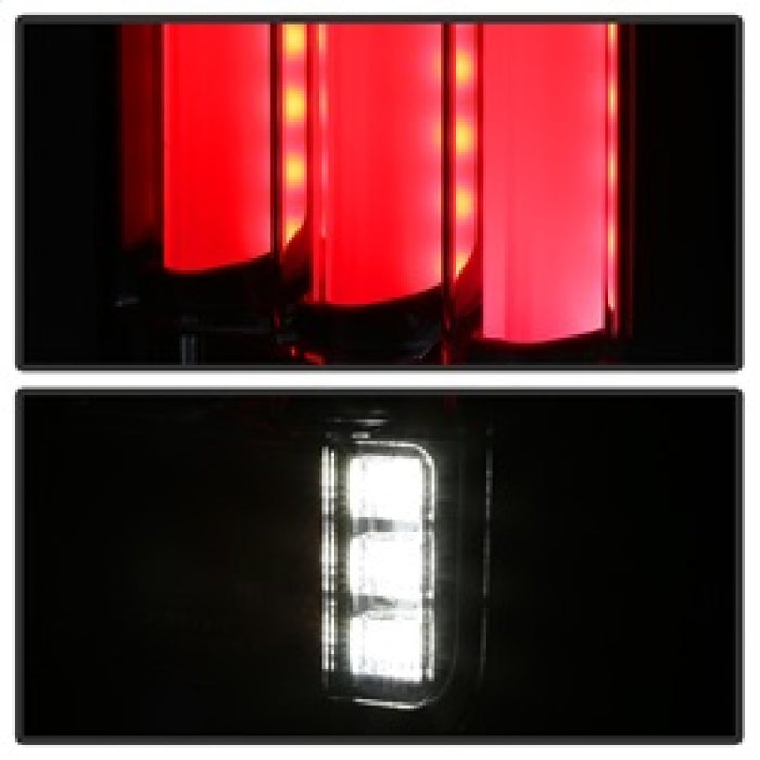 Feux arrière à LED pour Jeep Wrangler Version 2 Spyder 07-16 - Rouge transparent (ALT-YD-JWA07V2-LBLED-RC)