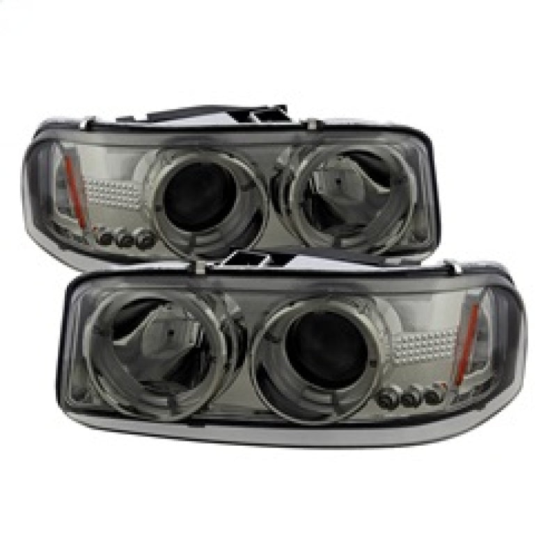 Phares de projecteur Spyder GMC Sierra 1500/2500/3500 99-06 LED Halo LED Fumée PRO-YD-CDE00-HL-SMC