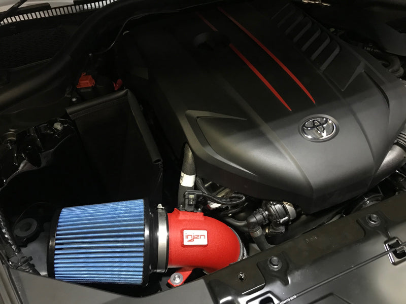 Système d'admission d'air froid Injen 2020 Toyota Supra L6-3.0L Turbo (A90) SP - Rouge froissé