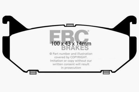 Plaquettes de frein arrière EBC Greenstuff pour Ford Probe 2.0 16v 93-97