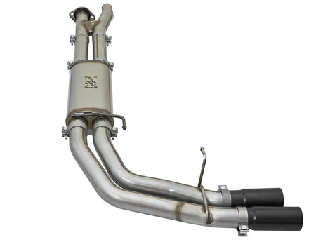 Échappement arrière Cat aFe POWER Rebel Series 3 pouces 409 SS avec embouts noirs 17 Ford F-150 Raptor V6-3,5 L
