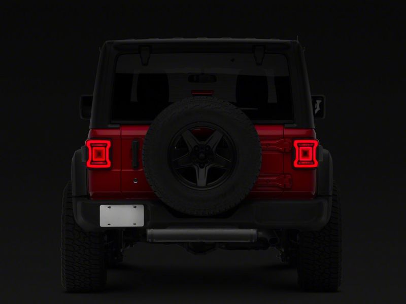 Feux arrière à LED Raxiom 18-23 Jeep Wrangler JL Horizon - Boîtier noir - Lentille rouge