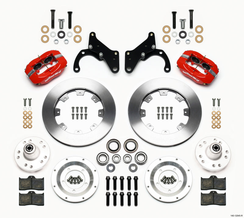 Kit avant Wilwood Forged Dynalite 12,19 pouces Rouge 69-70 Tambour/disque Impala 69-82 Vette
