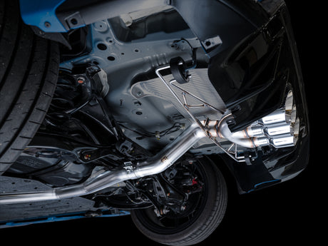 Échappement AWE Tuning 2023 Honda Civic Type R FL5 Track Edition avec triple embouts chromés argentés