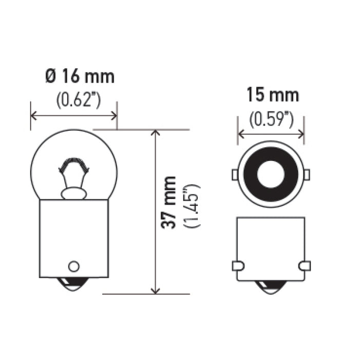 Ampoule Hella 67 12V 8W 4CP BA15s G6